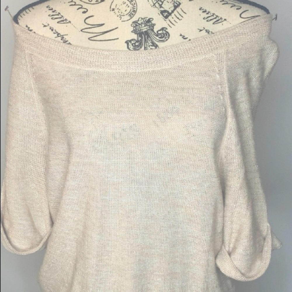 Loft Off Shoulder Short Sleeve Sweater